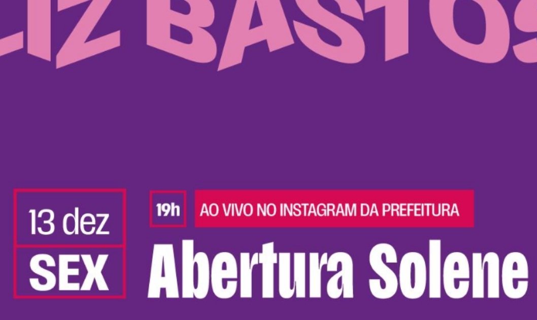 Programação gratuita celebra marco cultural com diversas atrações. Foto = instagram Prefeitura de Itabirito.