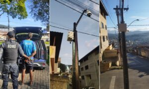 Novas câmeras de vigilância são destruídas em menos de 24h após instalação em área residencial. Foto = divulgação GCMI.