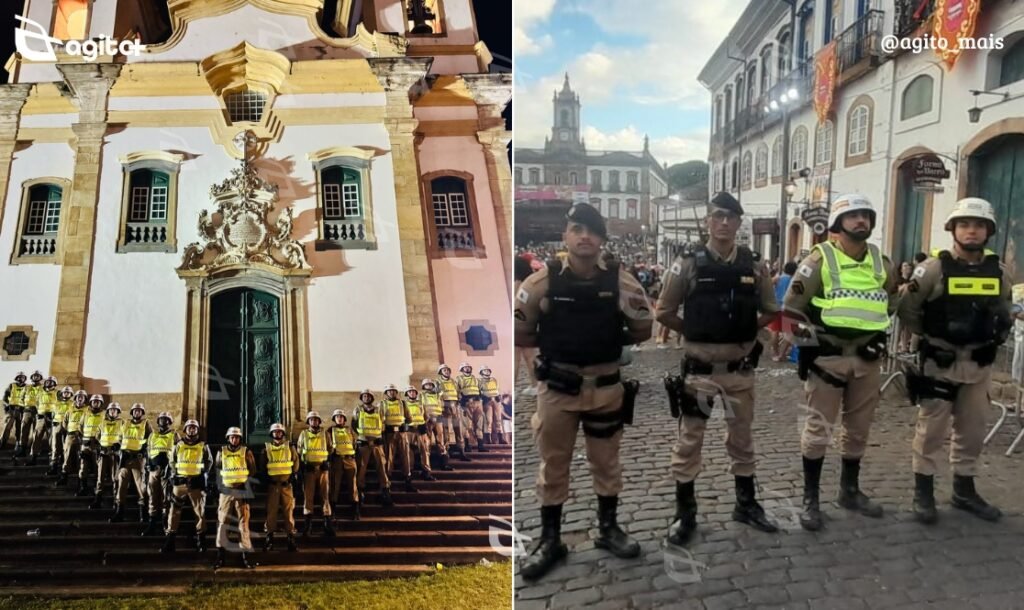 Ouro Preto, Mariana e Itabirito alcançam redução de crimes durante as festividades. Foto = divulgação 52º BPM/PMMG.