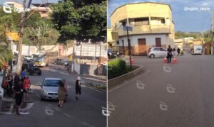 Acidente deixa bairros de itabirito sem luz; guarda municipal isola a área e desvia o trânsito. Foto = enviada ao Agito Mais.