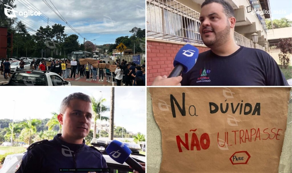Após série de atropelamentos, escola estadual mobiliza comunidade por mais proteção no entorno escolar. Fotos — enviadas ao Agito Mais.