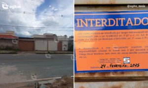 Imóveis interditados desde 2022, no Bairro Recreio dos Bandeirantes, foram alvo de furtos e vandalismo enquanto aguardam decisão judicial. Foto — enviada ao Agito Mais.