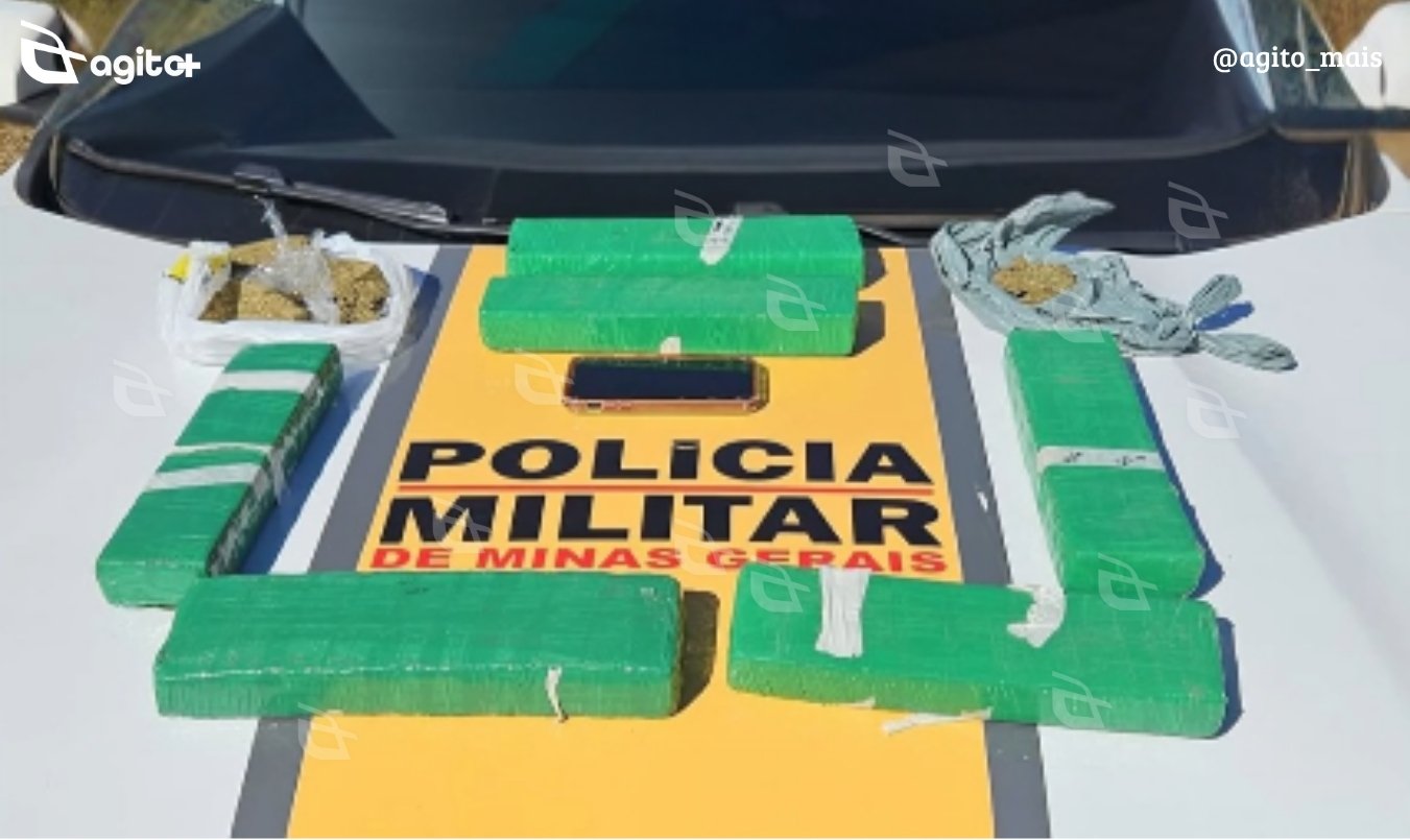 Suspeita foi flagrada pela Polícia Rodoviária durante patrulhamento; entorpecente estava no veículo. Foto — PMRV.