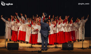Evento cultural em Belo Horizonte homenageia o maestro Carlos Alberto Pinto Fonseca e reúne grandes nomes do canto coral mineiro. Foto — Eduardo Bento.
