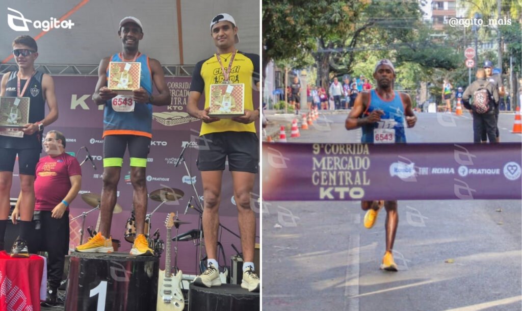 João Carlos, de 38 anos, morador de Itabirito e membro da Brigada Municipal, divide sua rotina entre trabalho e treinos noturnos e já coleciona conquistas no atletismo. Foto — enviada ao Agito Mais.