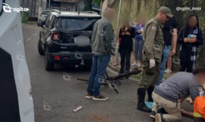 Acidente deixou homem de 52 anos ferido e mobilizou socorristas e Polícia Militar. Foto — Brigada Municipal de Itabirito.