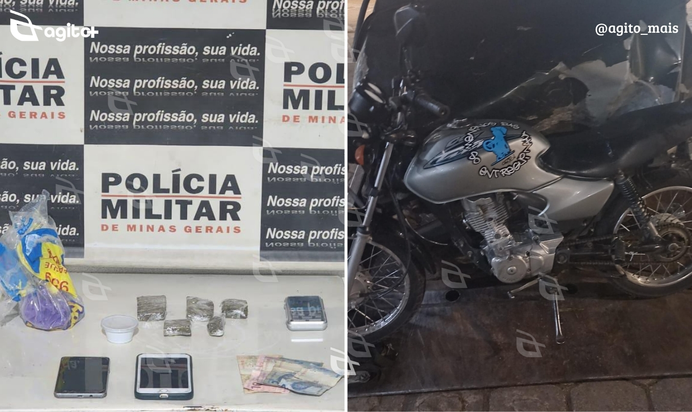 PM localizou maconha em bolsa e encontrou cocaína, balança e microtubos na casa do casal. Foto — Polícia Militar.