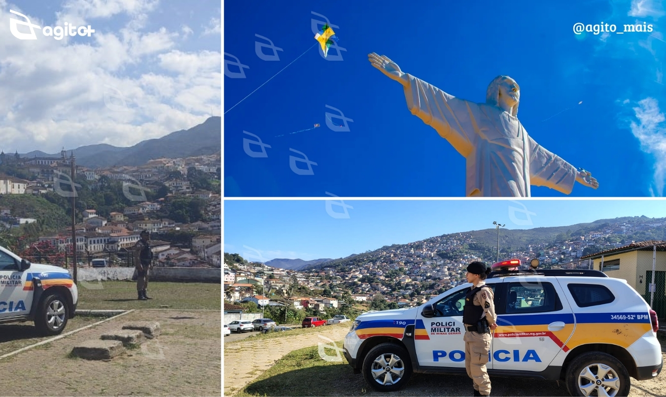 Ação da PMMG ocorre até o dia 3 de agosto em locais públicos de Itabirito, Ouro Preto, Mariana e Diogo de Vasconcelos. Foto — Polícia Militar/reprodução.