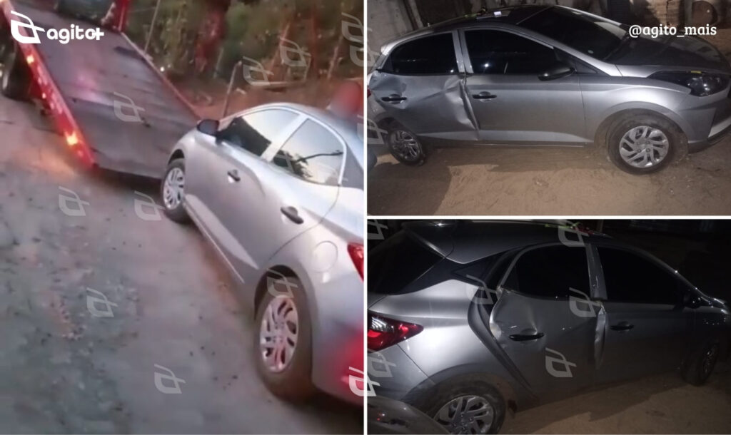 Motorista desobedece ordem de parada, provoca risco a motociclista e abandona passageiro na fuga. Foto — Polícia Militar.