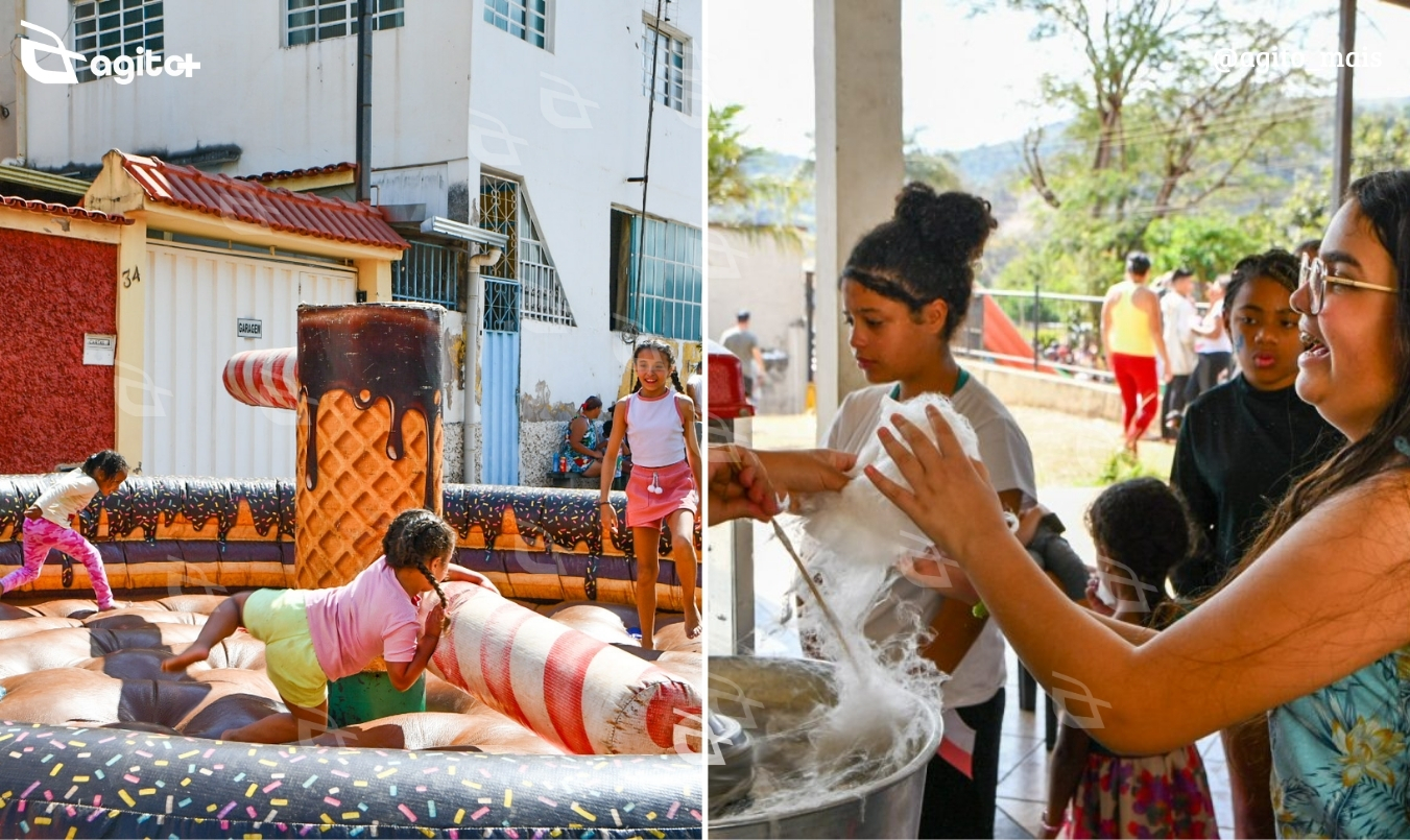 Ação da Prefeitura oferece brinquedos, pipoca, vacinação e microchipagem de animais. Foto — Prefeitura de Itabirito.