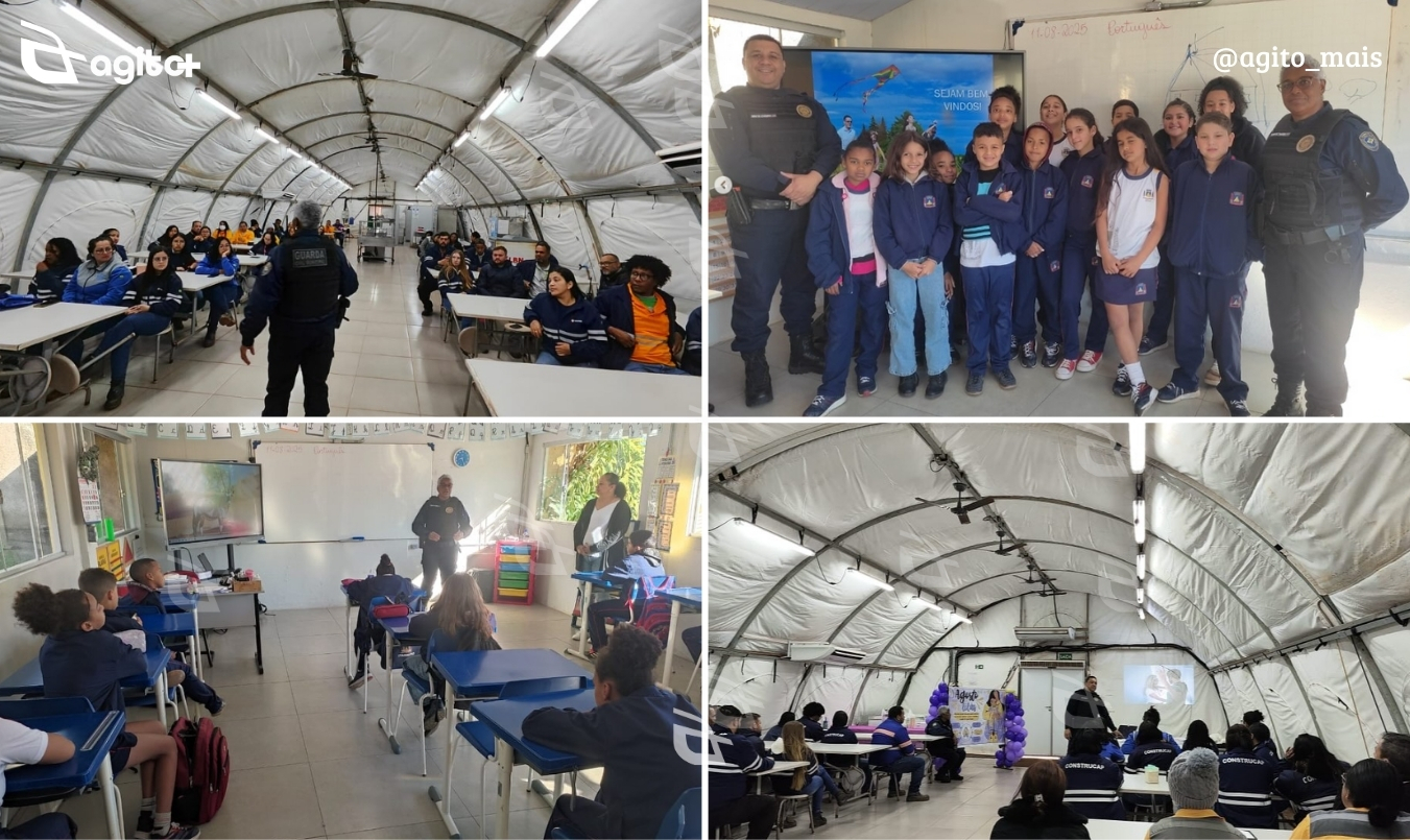 Palestras abordaram segurança comunitária e combate à violência doméstica. Foto — Guarda Civil Municipal de Itabirito.