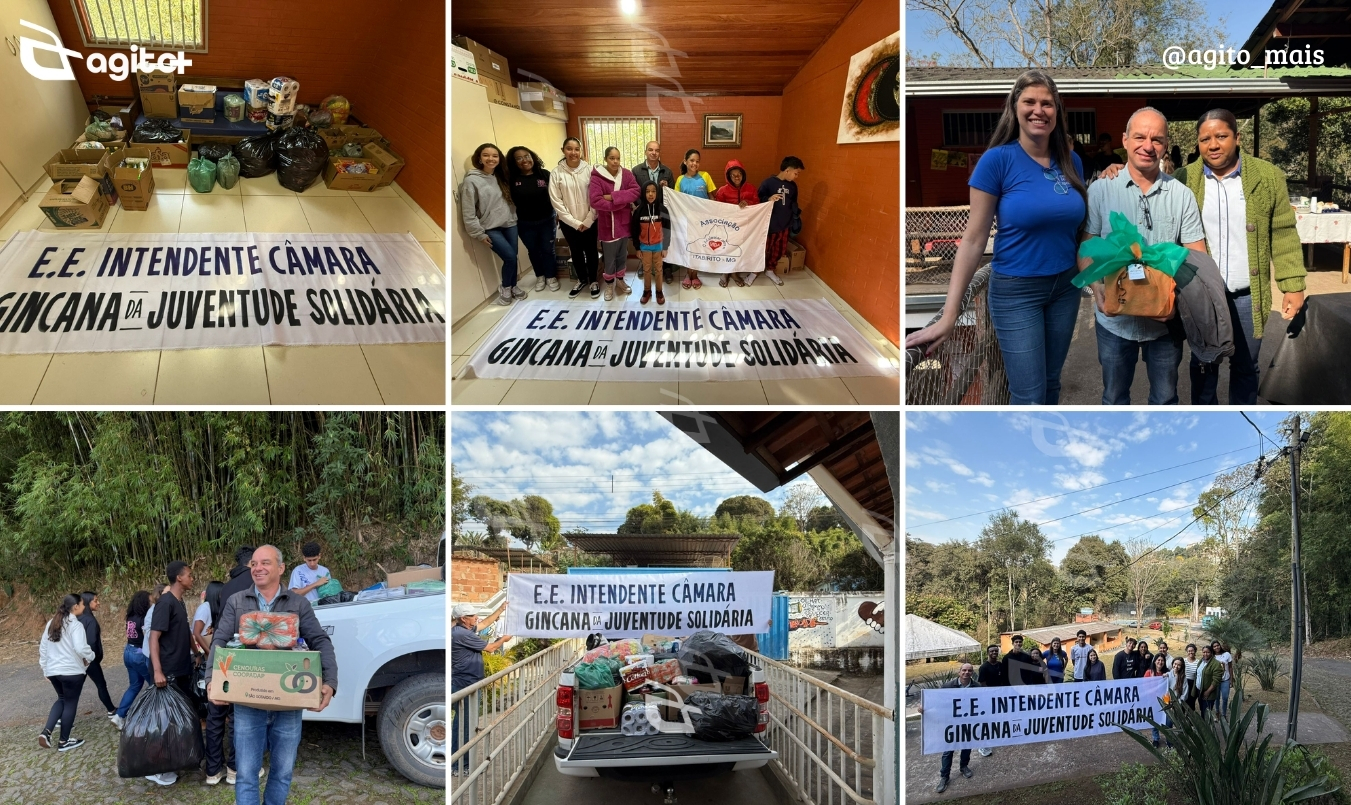 Solidariedade em movimento: estudantes transformam brincadeiras em ajuda concreta. Fotos — cedidas ao Agito Mais.