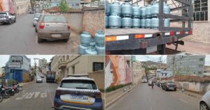 Ocorrência foi registrada na Rua Henrique Michel, no bairro Boa Viagem, por volta das 11h25. Foto — Guarda Municipal de Itabirito.