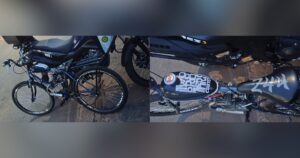Veículo motorizado sem equipamentos obrigatórios foi removido ao pátio após fiscalização da GCM. Foto — Guarda Municipal de Itabirito.