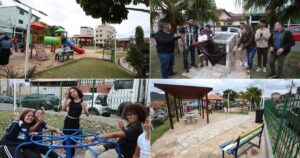 Espaço público em Ouro Preto ganha iluminação fotovoltaica, playgrounds e área verde para famílias. Foto — Prefeitura de Ouro Preto.