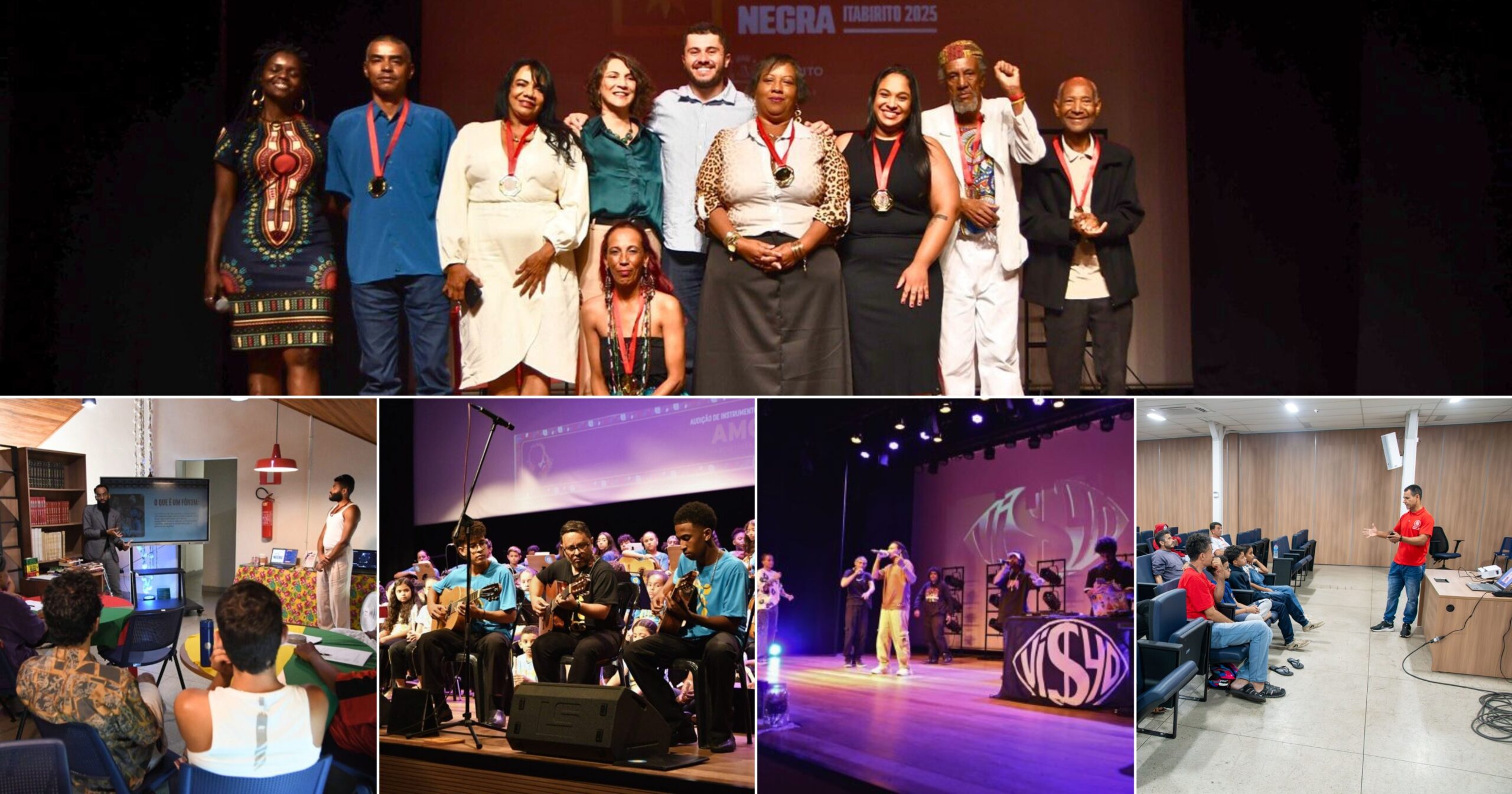 Entre os dias 16 e 23 de novembro, a cidade promoveu cinema, debates, capoeira e homenagens a figuras históricas da cultura afro-brasileira. Foto — Prefeitura de Itabirito.