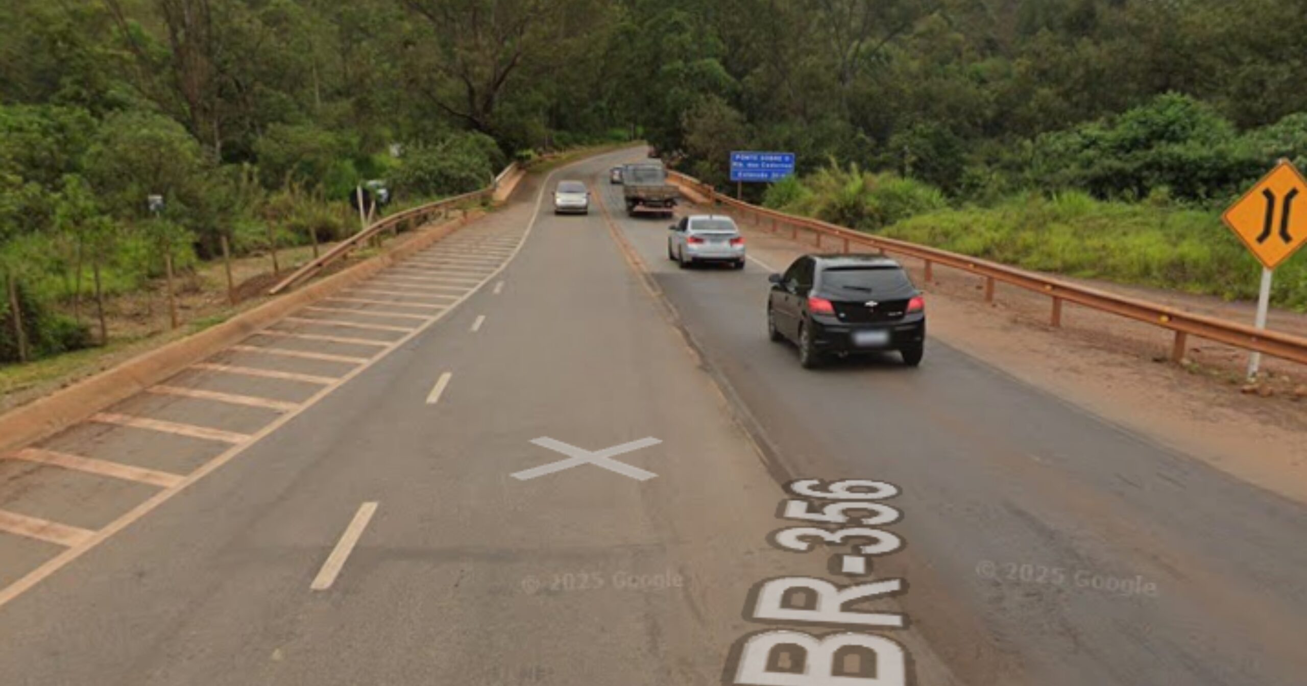 Circulou em veículos de comunicação que haveria manutenção entre os km 38 e 41, mas a empresa negou. Foto — meramente ilustrativa / Google Maps.