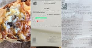 Cliente passou mal após consumir pão mofado e outro consumidor relatou ter encontrado larvas em vinho comprado em 2025. Foto / vídeo — cedidos ao Agito Mais.