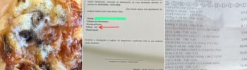 Cliente passou mal após consumir pão mofado e outro consumidor relatou ter encontrado larvas em vinho comprado em 2025. Foto / vídeo — cedidos ao Agito Mais.