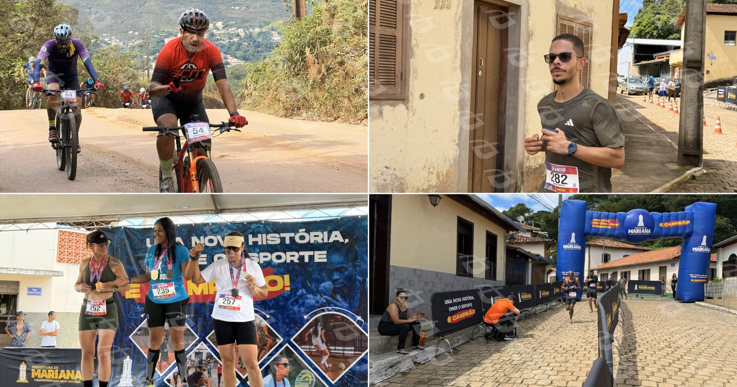 Competição no distrito de Cláudio Manuel contou com mountain bike de 55 km, corrida rústica e e-bike, marcando a 32ª edição do evento. Fotos — Prefeitura de Mariana.