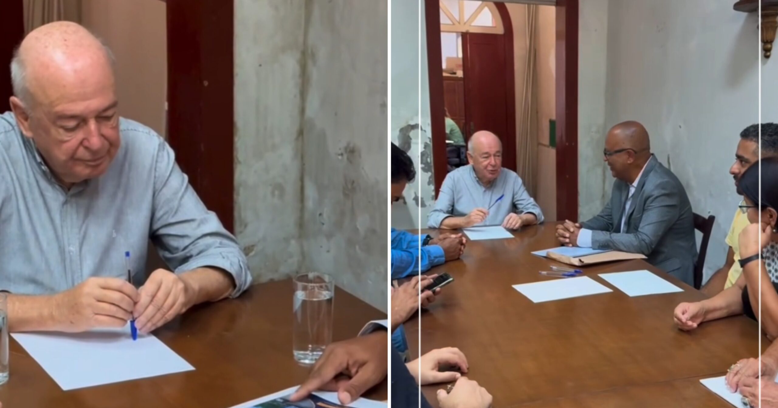 Prefeito de Ouro Preto discute alargamento da Rua Dr. João Veloso com moradores. Foto — reprodução redes sociais.