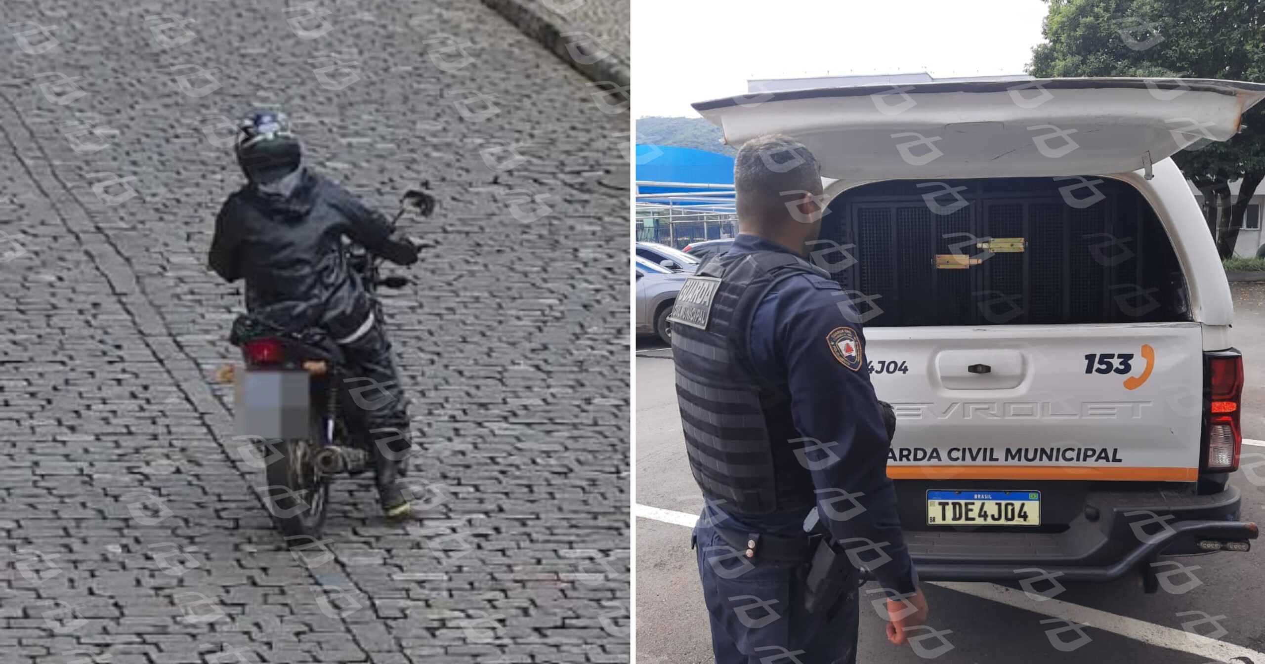 Motocicleta foi rastreada no bairro Praia e abordagem confirmou validade do mandado até 2036. Fotos — cedidas ao Agito Mais.