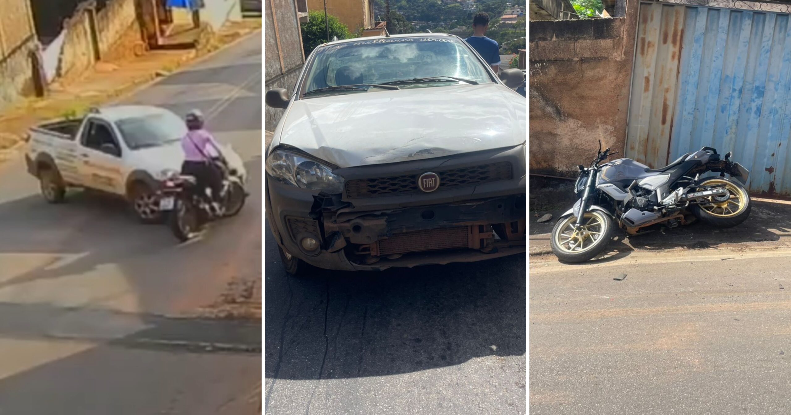 O SAMU realizou o socorro imediato, enquanto a Guarda Civil coletou provas visuais para investigação. Fotos — Guarda Municipal de Itabirito.