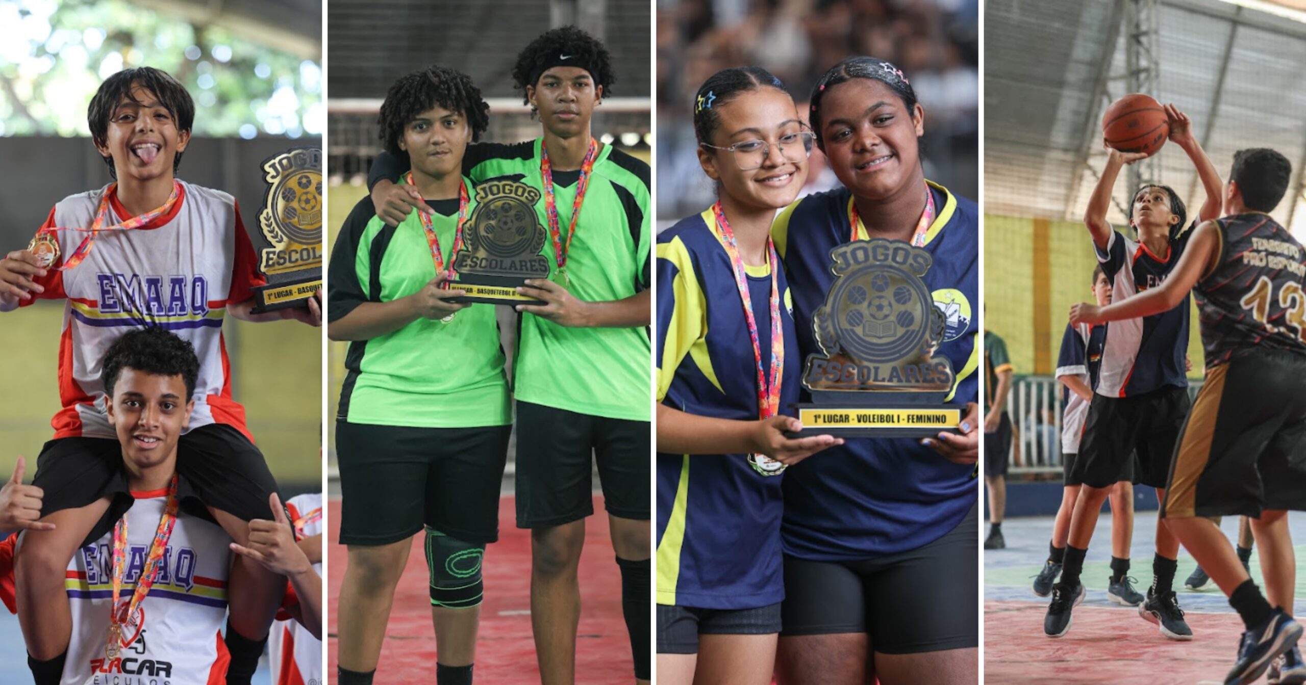 Segundo dia de finais reúne escolas municipais e estaduais em disputas acirradas, com títulos e pódios definidos em quatro categorias. Fotos — Igor Góis.