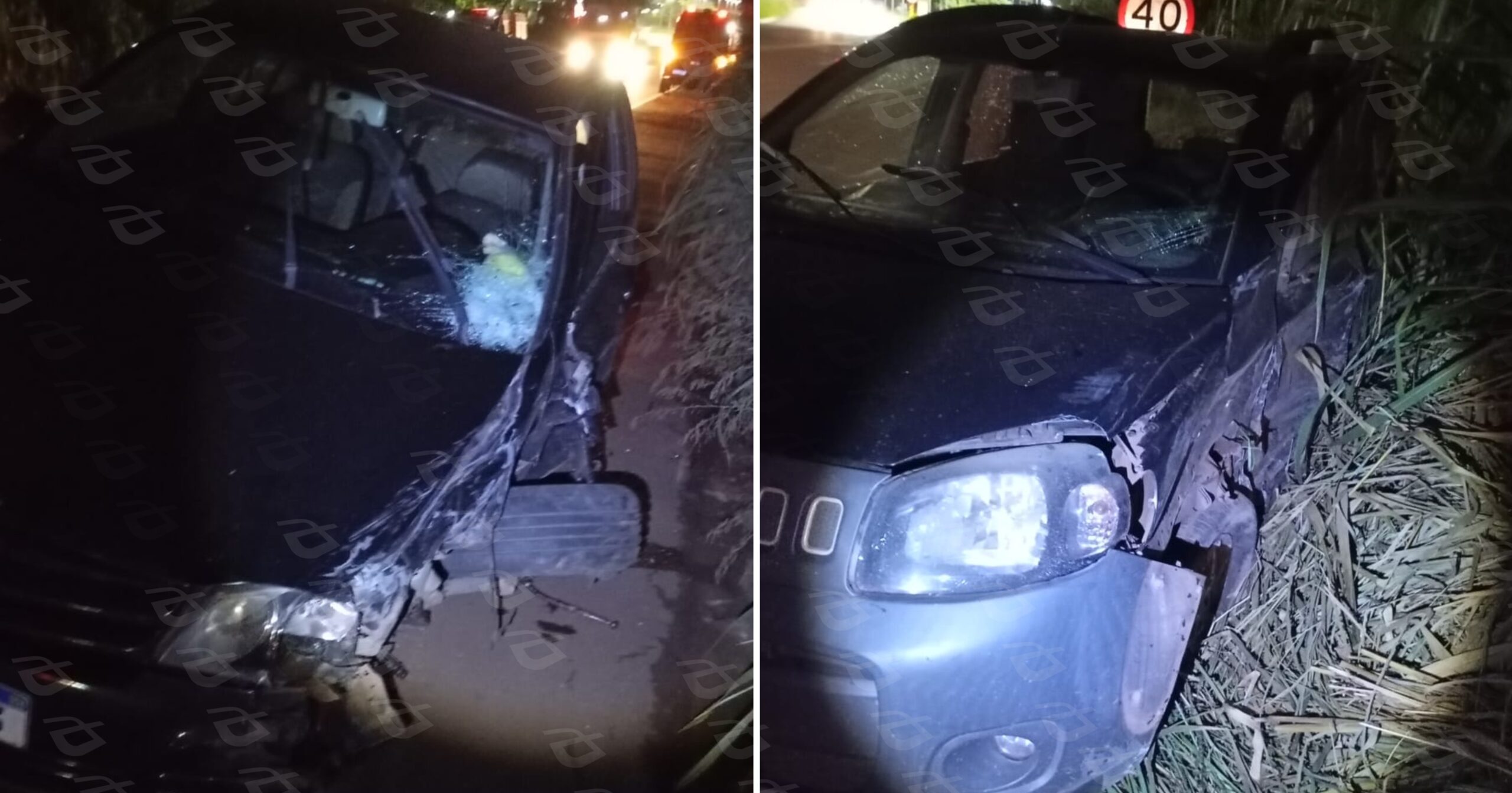 Acidente no km 57 mobilizou brigada e Polícia Militar Rodoviária na Sexta-feira da Paixão. Fotos — cedidas ao Agito Mais.
