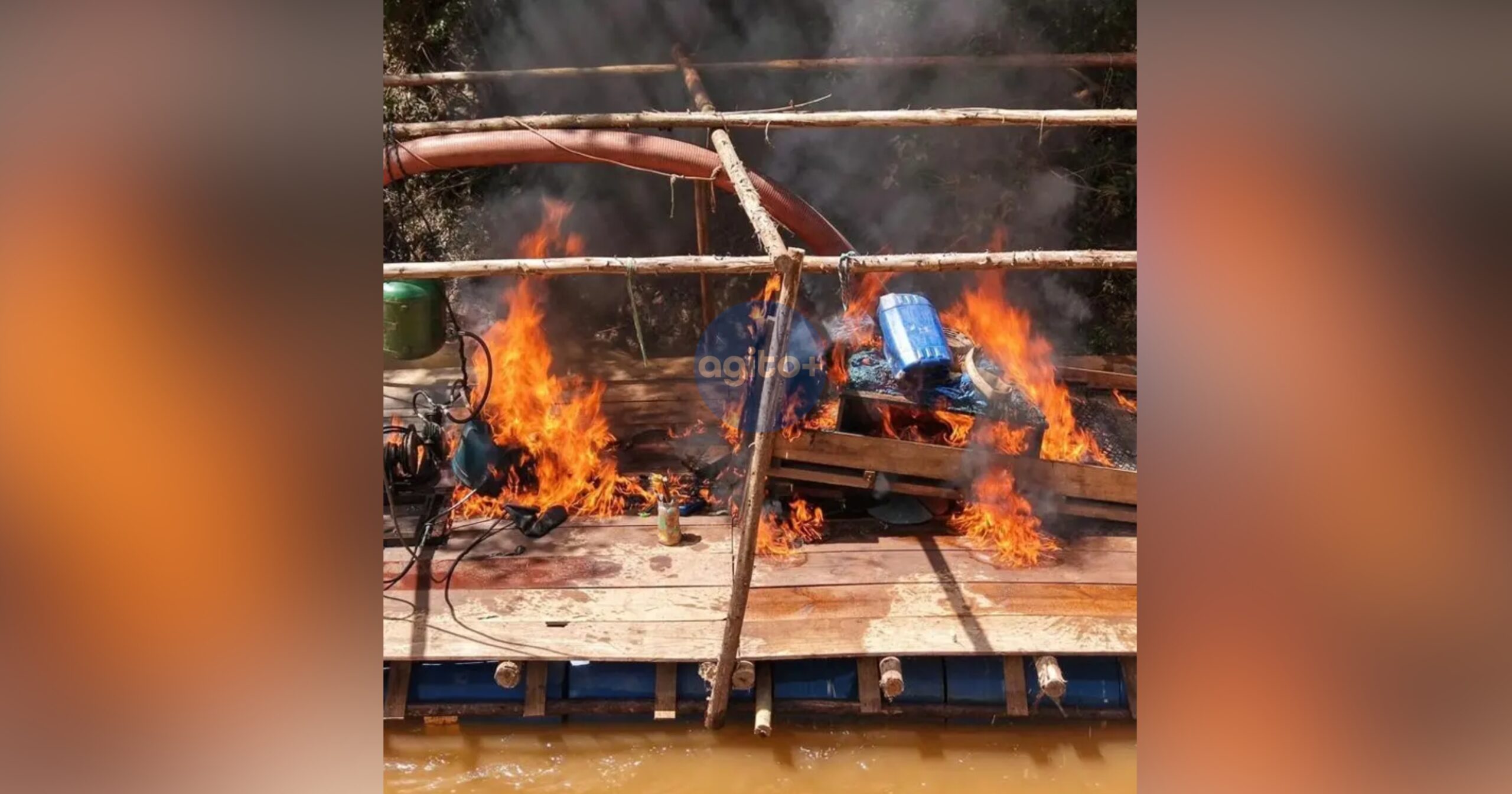 Operação Drakon fase IV desativou cinco pontos clandestinos no Rio das Velhas com apoio do Ibama. Foto — Polícia Militar.