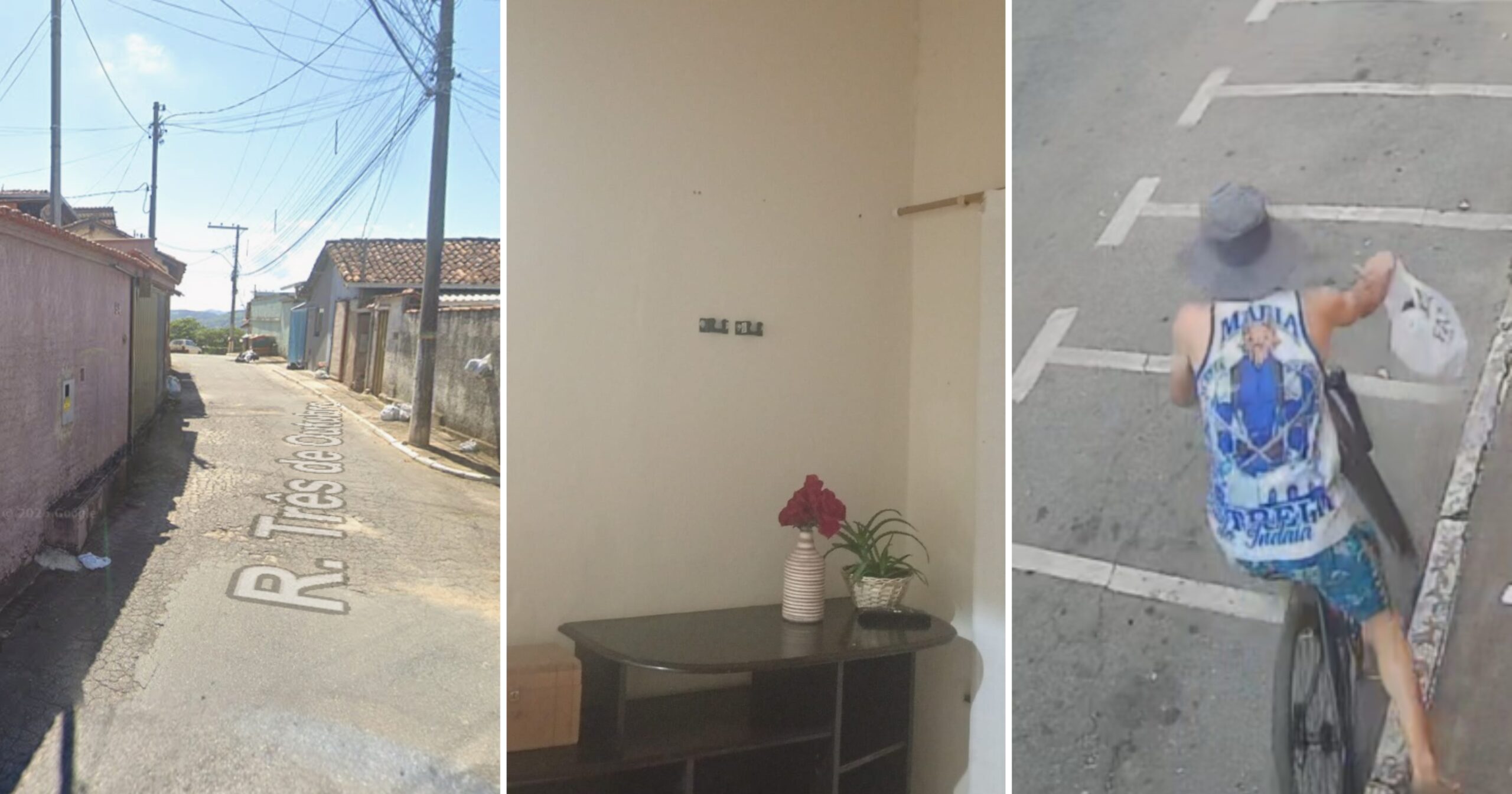 Furtos distintos em bairros de Itabirito geram relatos de moradores. Fotos — meramente ilustrativa / Google Maps / arquivo pessoal / grupos de WhatsApp.
