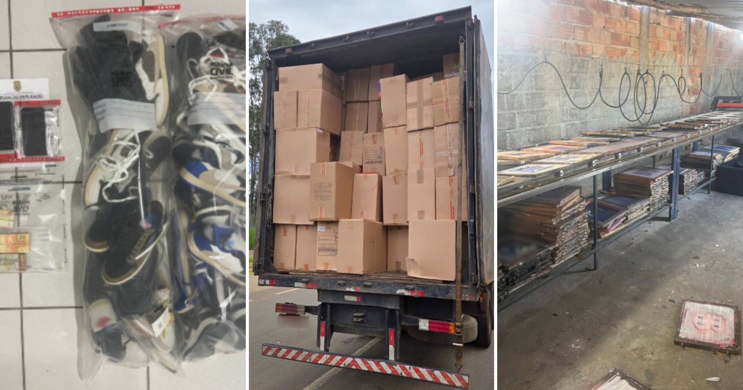 Operação Replicário cumpriu 14 mandados de busca e bloqueou R$ 10 milhões em ativos financeiros ligados à organização criminosa. Fotos — Polícia Civil.