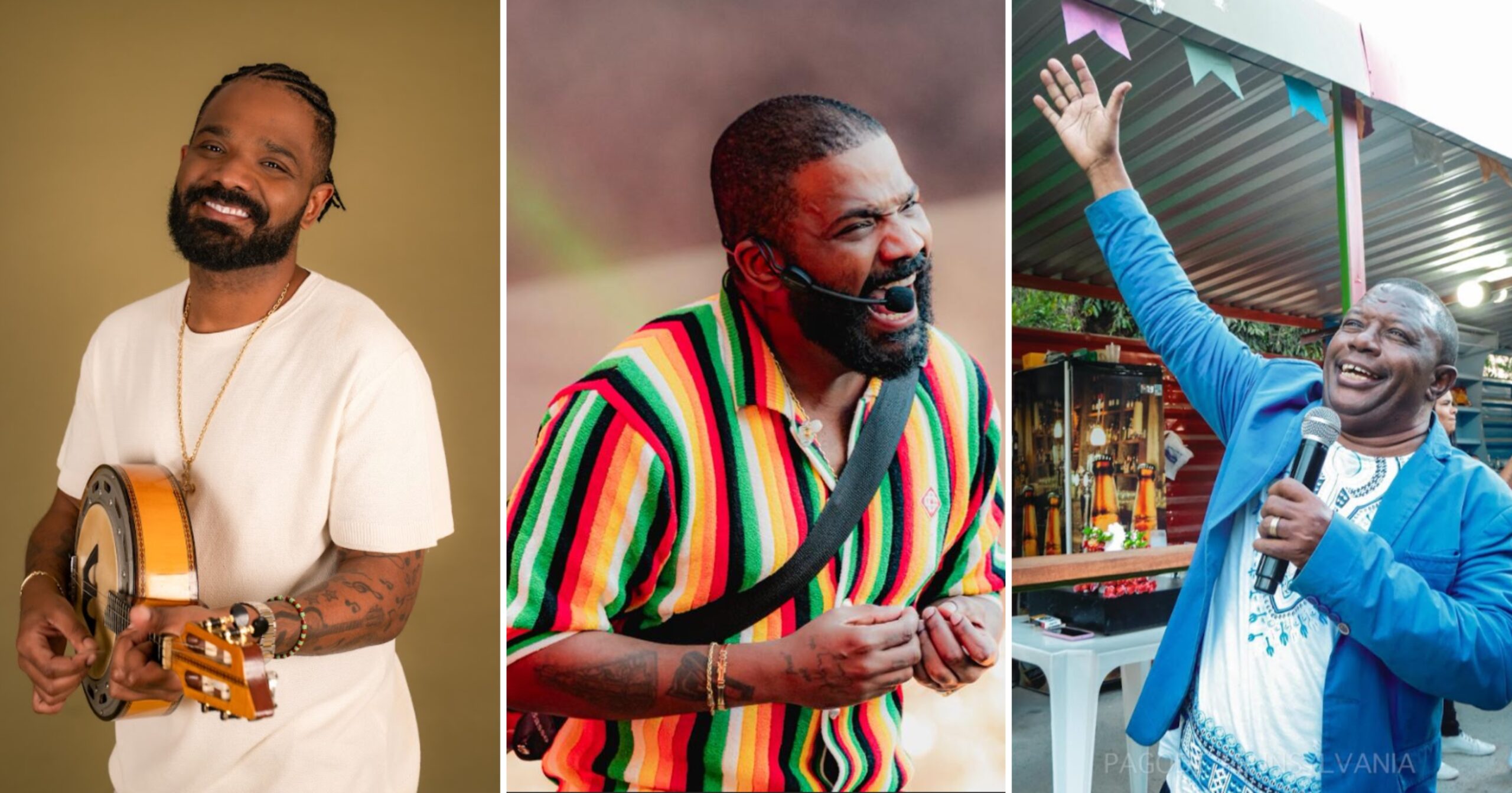 Evento em Belo Horizonte celebra o samba com artistas consagrados e novos talentos. Fotos — divulgação / Victor / Barca Furada / Arlindinho.