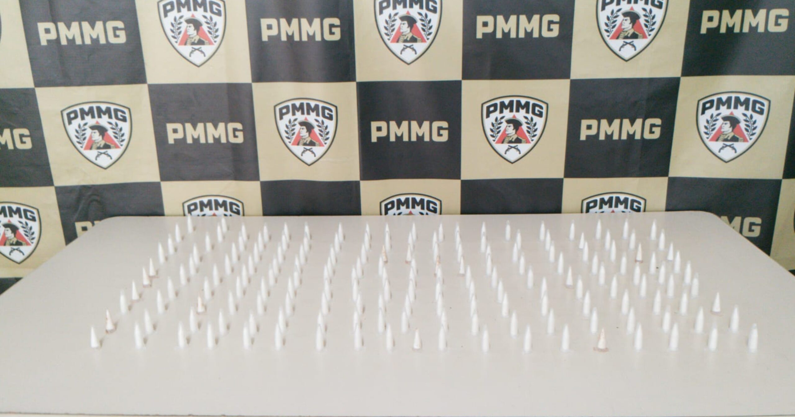 Operação policial localizou entorpecentes escondidos em área de mata após denúncia de tráfico. Foto — Polícia Militar.