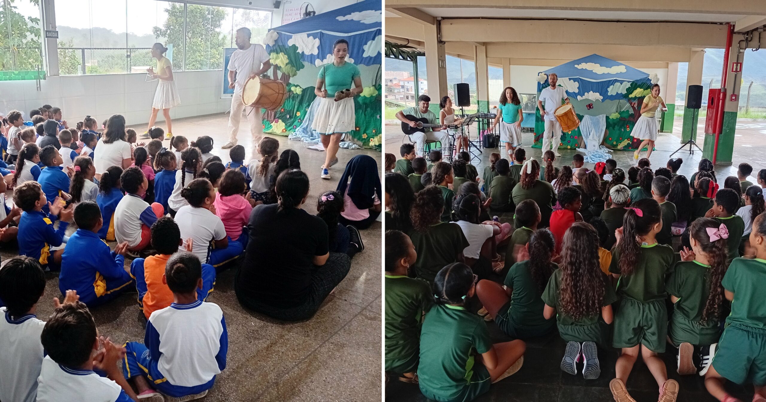 Campanha “Toda nascente protegida é água garantida” levou atividades a nove cidades de Minas Gerais e Espírito Santo em março e abril. Fotos — Samarco.