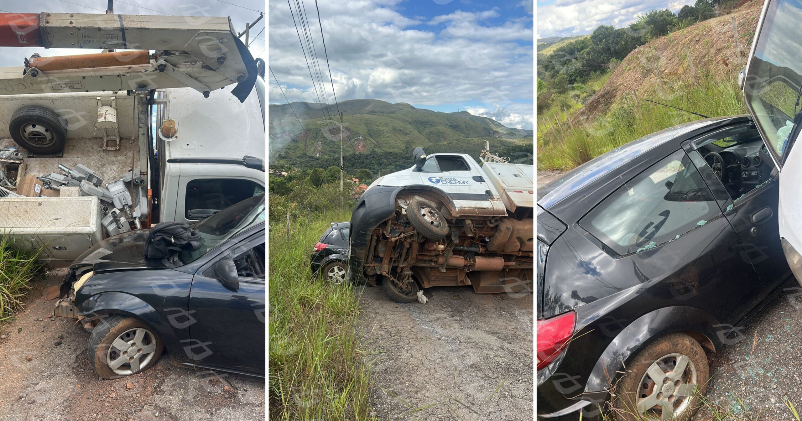 Acidente ocorreu próximo à Igreja de São Judas; veículos tiveram danos, mas não houve feridos. Fotos — cedidas ao Agito Mais.