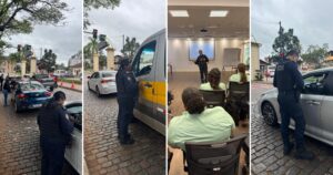 Ações educativas envolveram motoristas, motociclistas e empresas locais, reforçando práticas seguras no trânsito. Fotos — cedidas ao Agito Mais.
