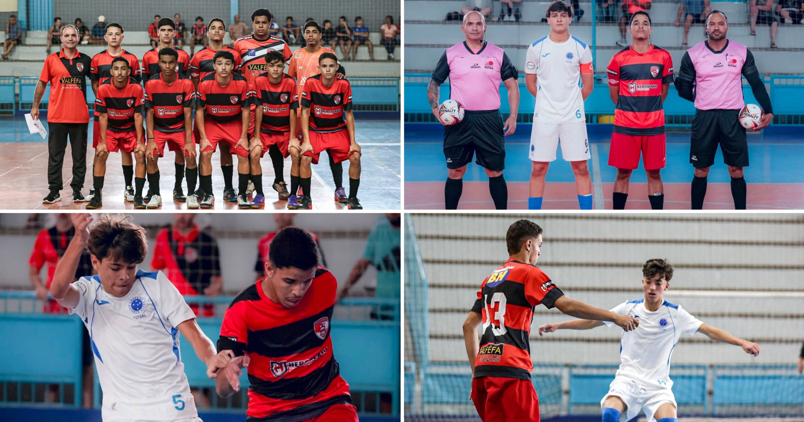 Equipe itabiritense empatou a partida em duas oportunidades e mostrou força diante do Cruzeiro em Belo Horizonte. Fotos — cedidas ao Agito Mais.