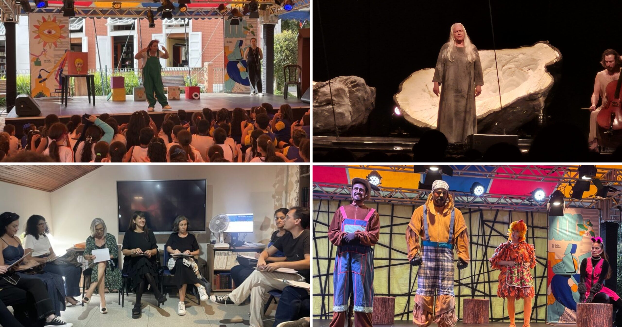 Entre os dias 26 e 31 de maio, o município recebeu o 10º Festival de Teatro e a 20ª Feira do Livro, integrando literatura e artes cênicas. Fotos — Prefeitura de Itabirito.