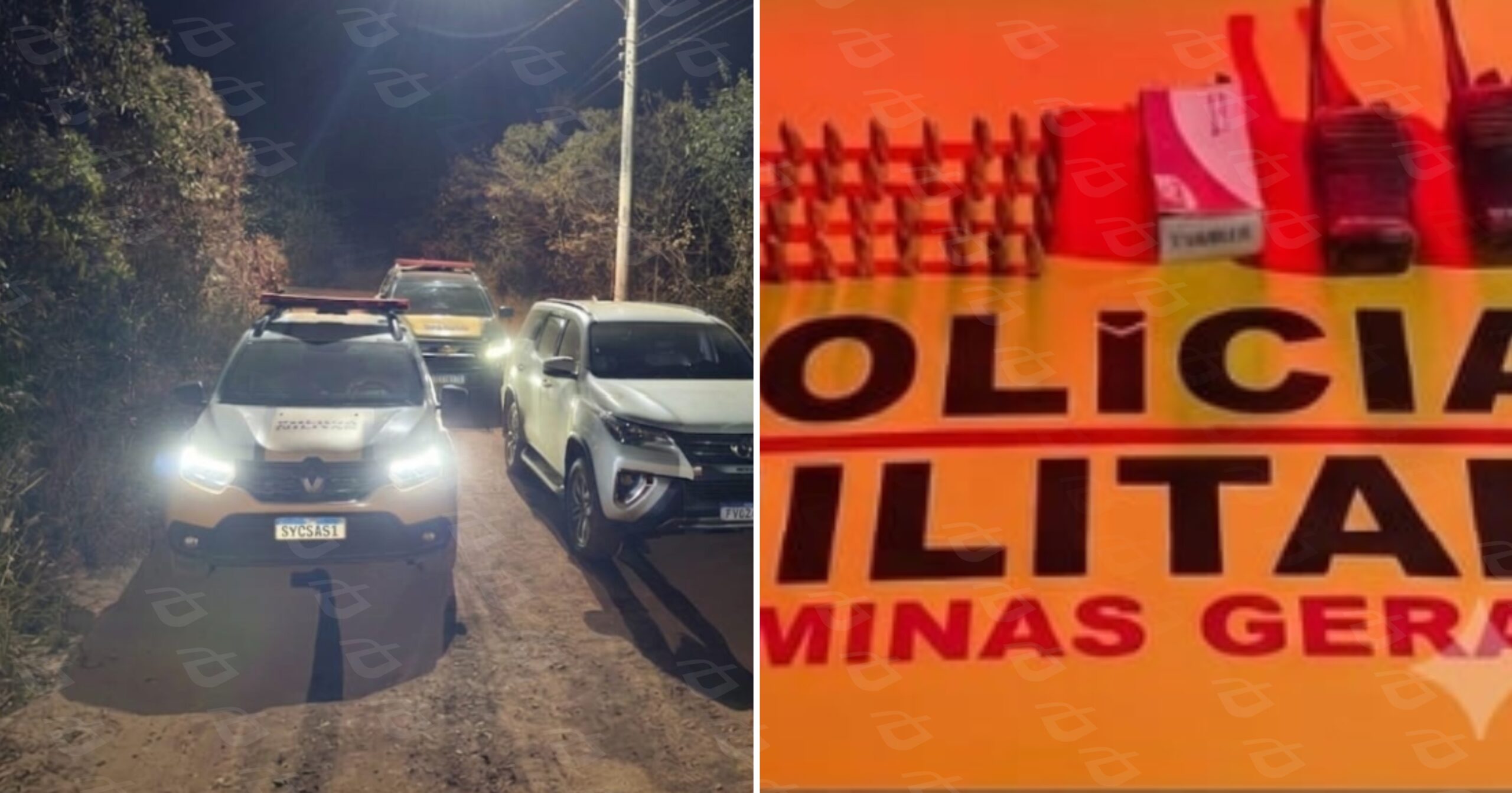Abordagem ocorreu na LMG-825 e terminou na BR-040 após o condutor desobedecer à ordem de parada. Fotos — Polícia Militar.