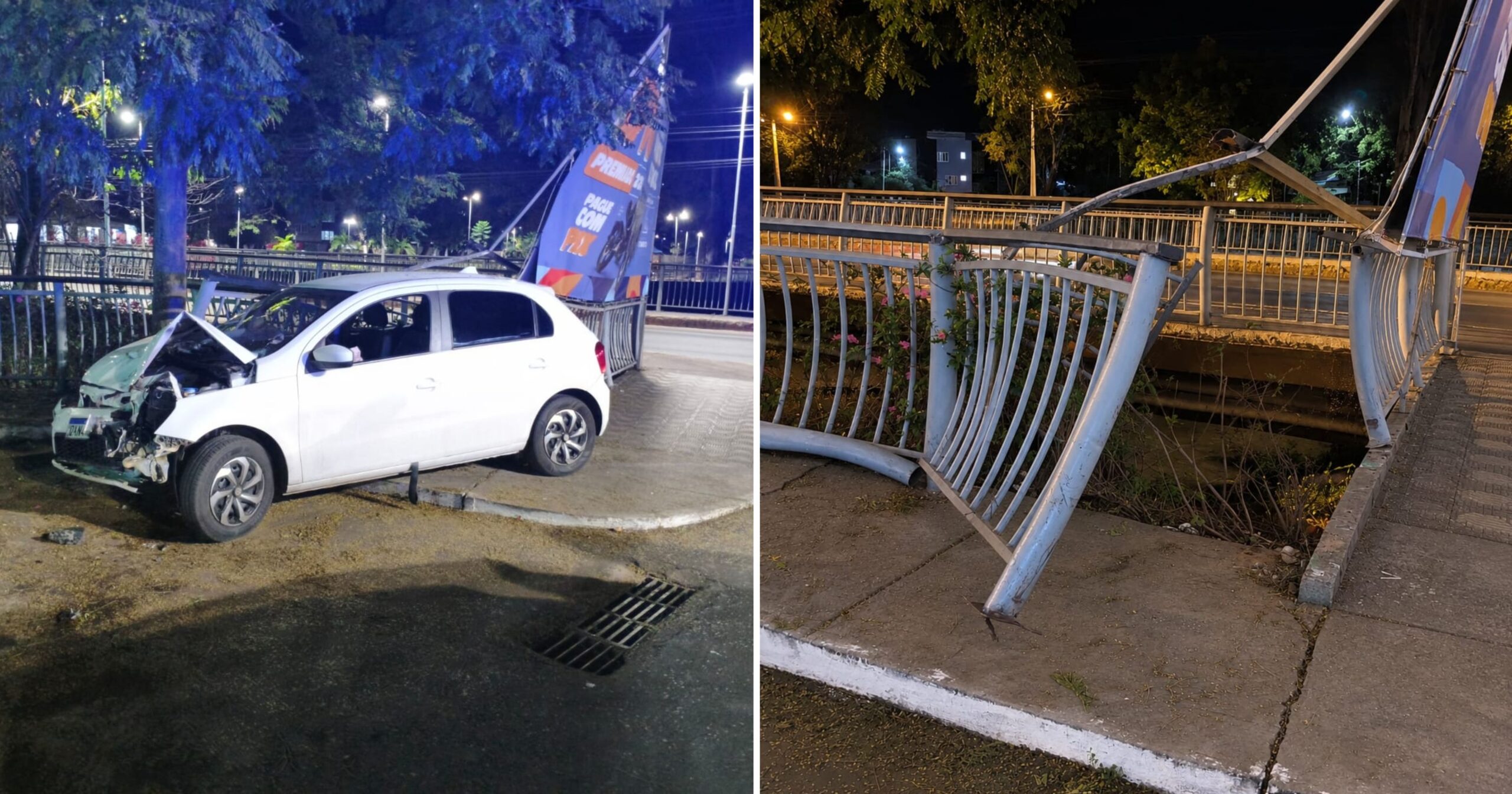 Colisão aconteceu na noite de domingo, e um dos motoristas precisou buscar atendimento médico após sofrer ferimentos leves no braço. Fotos — Guarda Municipal de Itabirito.