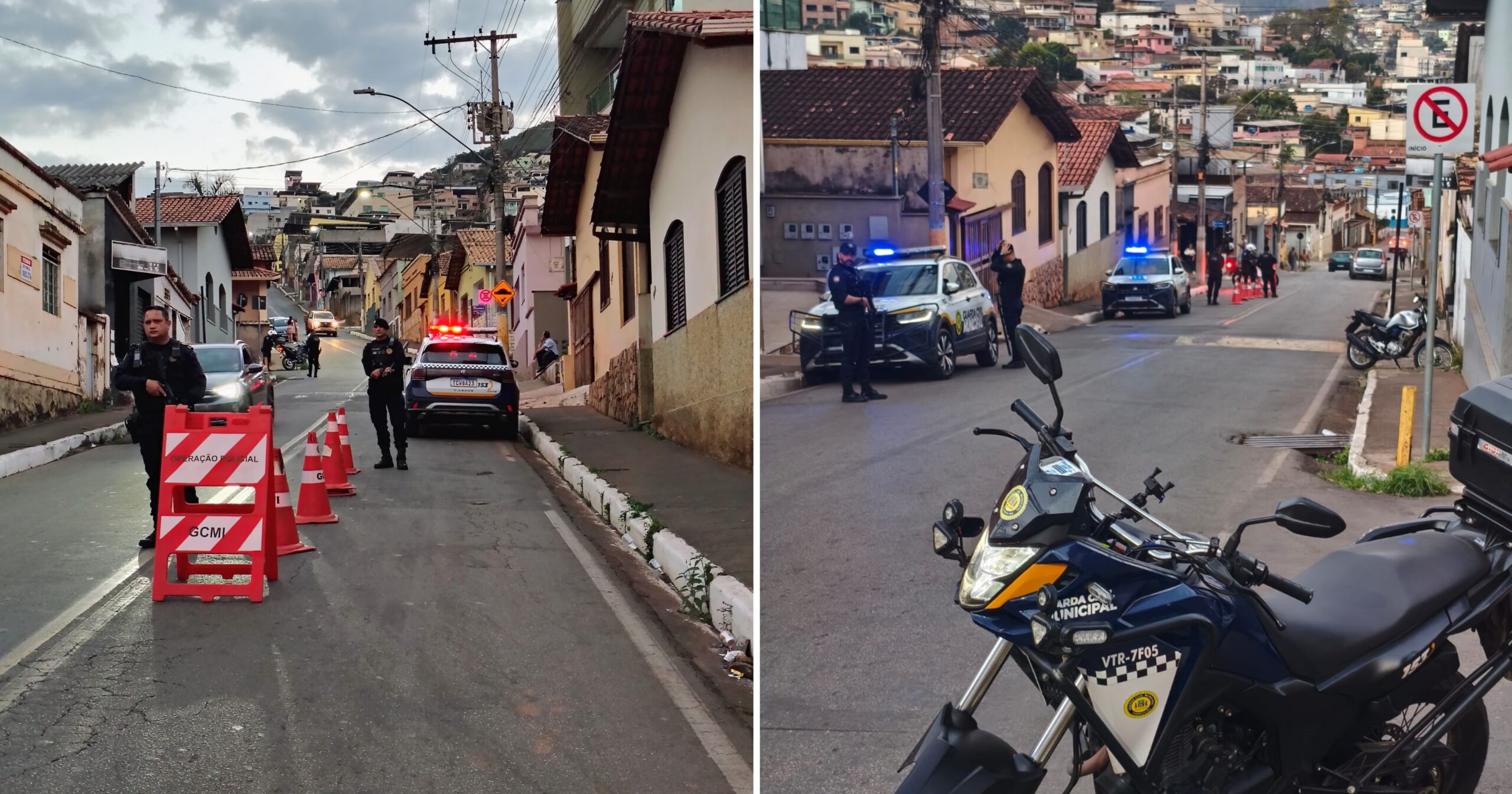 Fiscalização ocorreu durante a tarde e contou com a presença ostensiva dos agentes da Guarda Civil Municipal. Fotos — Guarda Municipal de Itabirito.