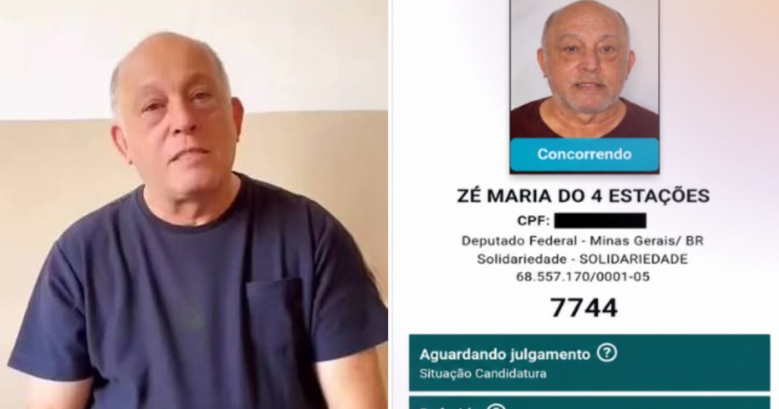 Vereador Lucas Eduardo afirma que o pai não será candidato e atribui a divulgação do registro a um erro do partido. Fotos — reprodução.