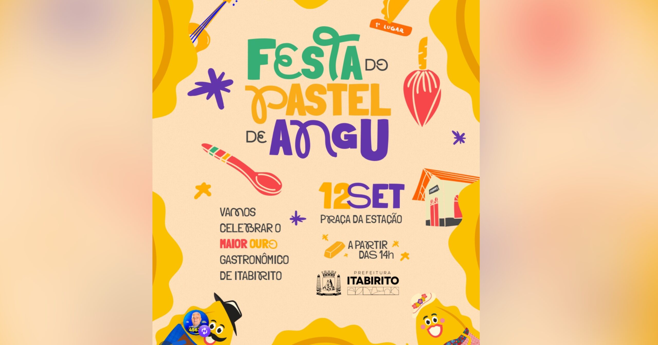 A agenda será distribuída entre o palco, a Biblioteca Pública, o Salão dos Ferroviários, a Estação Criativa e o Vagão do Pastel de Angu. Imagem — Prefeitura de Itabirito.